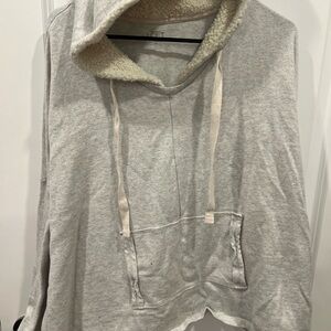 LOFT Light Gray Hooded Sweater